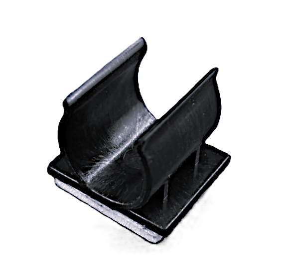 Plastic self-adhesive pen or pencil holder